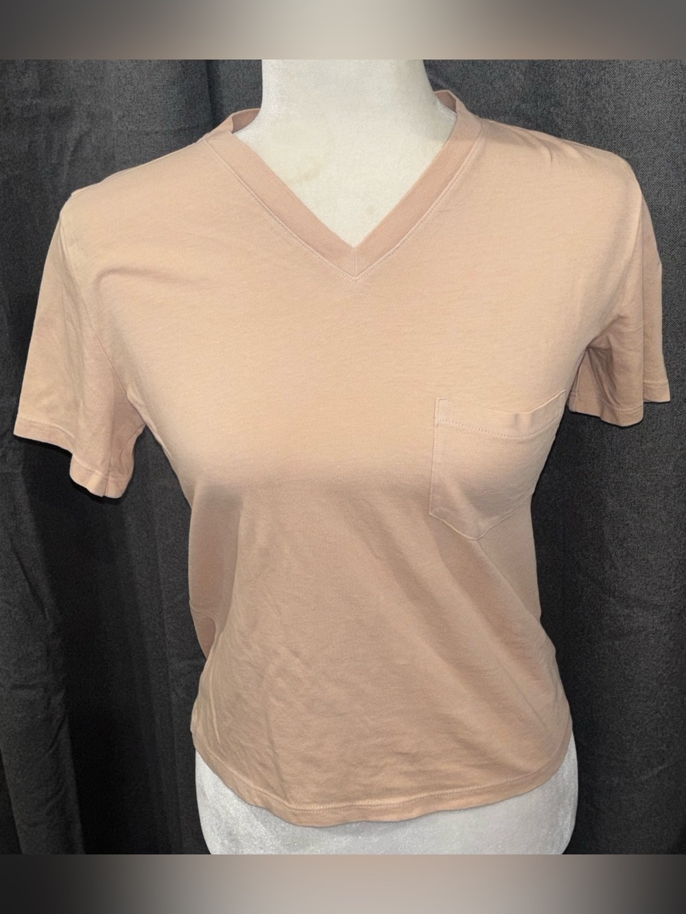 NWT Everlane The Box-Cut Tee in Essential Cotton XXS Rose Blush Casual Cropped